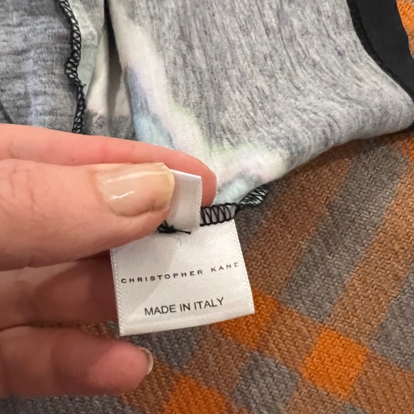 Christopher Kane print turquoise black white t shirt medium 100% cotton - Picture 7 of 13